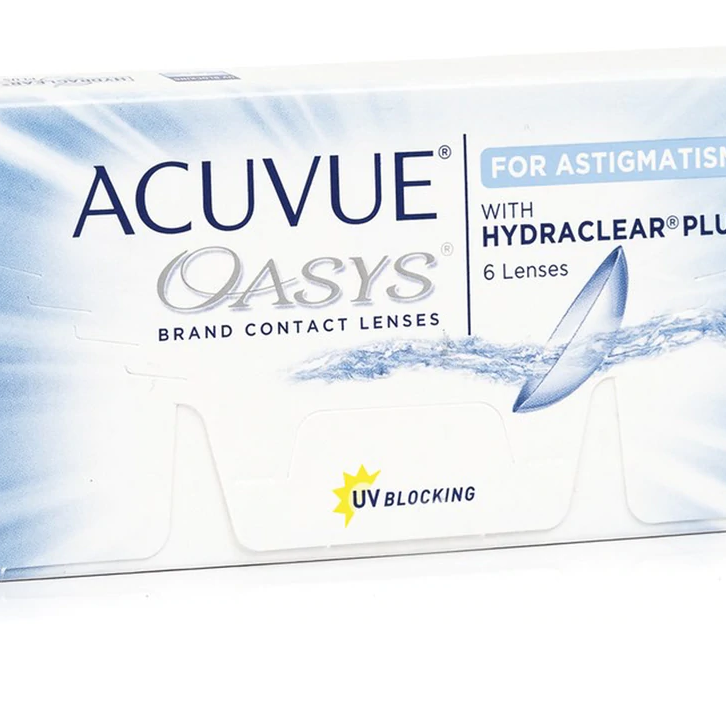 Caja de lentes de contacto Acuvue Oasys para astigmatismo, 6 unidades.